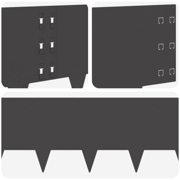 vidaXL Obrubník trávnika 20 ks 100 x 30 cm Oceľ Čierna – Obrázok 7