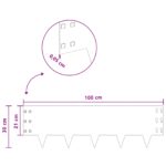 vidaXL Obrubník trávnika 20 ks 100 x 30 cm Oceľ Čierna – Obrázok 9