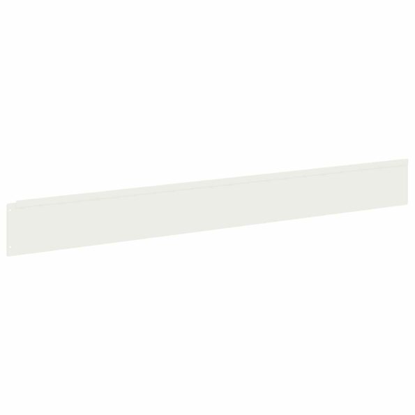 vidaXL Obrubník trávnika 30 ks 100 x 12 cm Oceľ Biela – Obrázok 5
