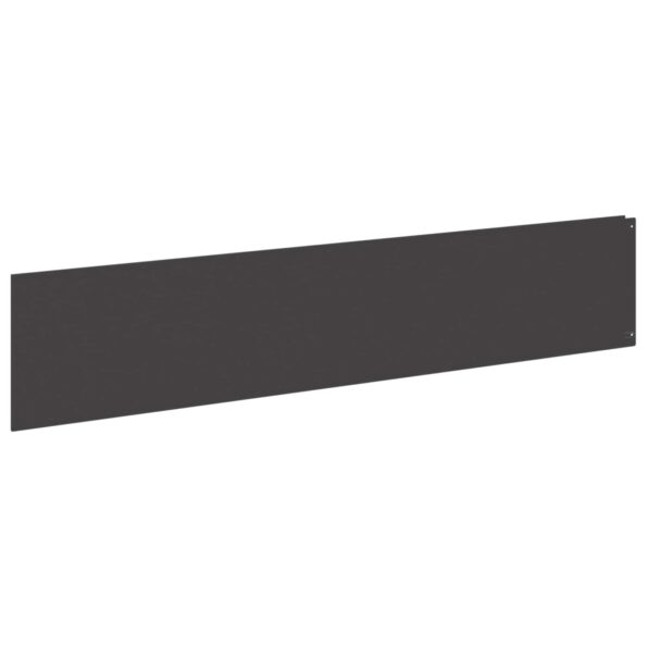 vidaXL Obrubník trávnika 10 ks 100 x 22 cm Oceľ Čierna – Obrázok 2