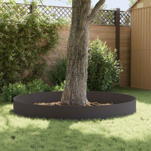 vidaXL Obrubník trávnika 10 ks 100 x 22 cm Oceľ Čierna – Obrázok 4