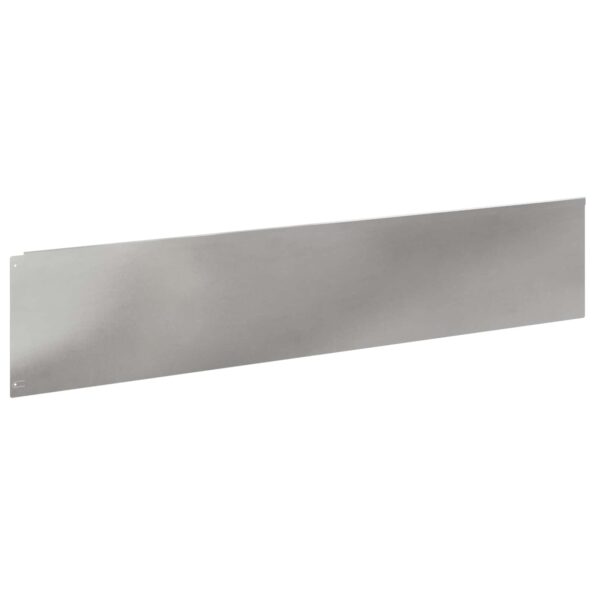 vidaXL Obrubník trávnika 10 ks 100 x 22 cm Oceľ Strieborná – Obrázok 5