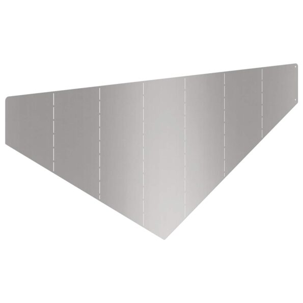 vidaXL Obrubník trávnika 100 x 45 cm Oceľ Strieborná – Obrázok 4
