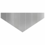 vidaXL Obrubník trávnika 100 x 45 cm Oceľ Strieborná – Obrázok 5