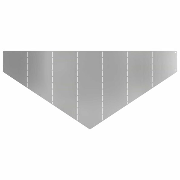 vidaXL Obrubník trávnika 100 x 45 cm Oceľ Strieborná – Obrázok 5