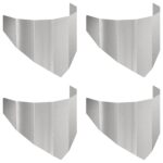 vidaXL Obrubník trávnika 4 ks 100 x 45 cm Oceľ Strieborná – Obrázok 2