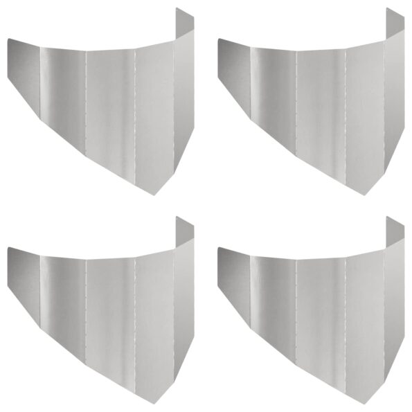 vidaXL Obrubník trávnika 4 ks 100 x 45 cm Oceľ Strieborná – Obrázok 2