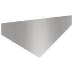 vidaXL Obrubník trávnika 4 ks 100 x 45 cm Oceľ Strieborná – Obrázok 4