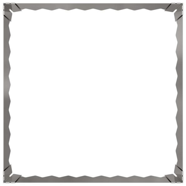 vidaXL Obrubník trávnika 60 x 60 x 20 cm Oceľ Strieborná – Obrázok 4