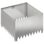 vidaXL Obrubník trávnika 60 x 60 x 35 cm Oceľ Strieborná – Obrázok 2