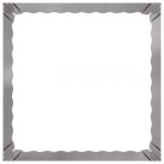 vidaXL Obrubník trávnika 60 x 60 x 35 cm Oceľ Strieborná – Obrázok 4