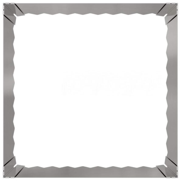 vidaXL Obrubník trávnika 60 x 60 x 35 cm Oceľ Strieborná – Obrázok 4