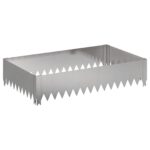 vidaXL Obrubník trávnika 100 x 60 x 20 cm Oceľ Strieborná – Obrázok 2