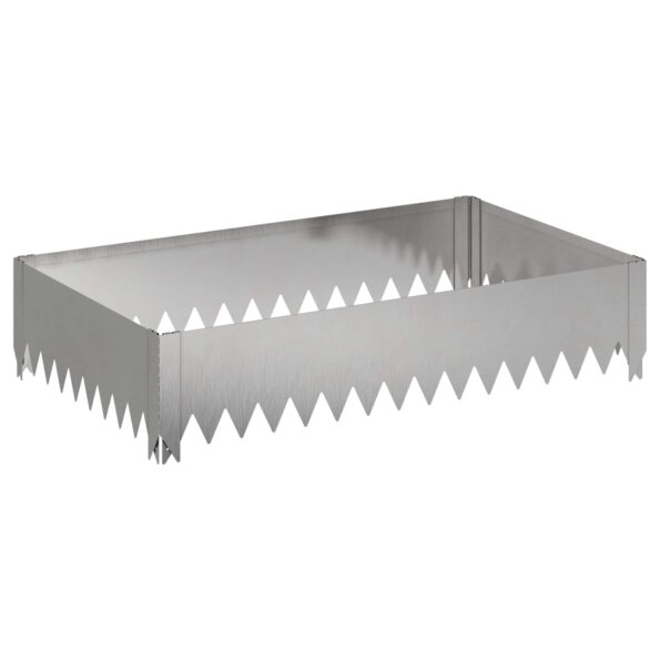 vidaXL Obrubník trávnika 100 x 60 x 20 cm Oceľ Strieborná – Obrázok 2
