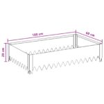 vidaXL Obrubník trávnika 100 x 60 x 20 cm Oceľ Strieborná – Obrázok 8