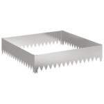 vidaXL Obrubník trávnika 100 x 100 x 20 cm Oceľ Strieborná – Obrázok 2