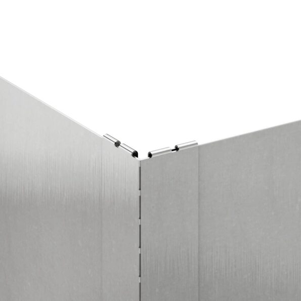 vidaXL Obrubník trávnika 100 x 100 x 20 cm Oceľ Strieborná – Obrázok 5
