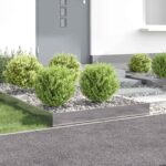 vidaXL Obrubník trávnika 4 ks 100 x 100 x 20 cm Oceľ Strieborná