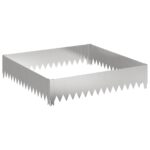 vidaXL Obrubník trávnika 4 ks 100 x 100 x 20 cm Oceľ Strieborná – Obrázok 4