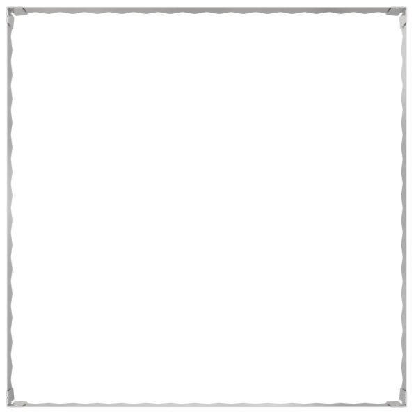 vidaXL Obrubník trávnika 4 ks 100 x 100 x 20 cm Oceľ Strieborná – Obrázok 5