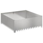 vidaXL Obrubník trávnika 100 x 100 x 35 cm Oceľ Strieborná – Obrázok 2