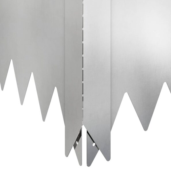 vidaXL Obrubník trávnika 100 x 100 x 35 cm Oceľ Strieborná – Obrázok 6