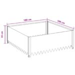 vidaXL Obrubník trávnika 100 x 100 x 35 cm Oceľ Strieborná – Obrázok 8