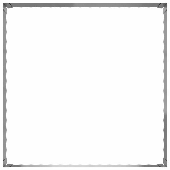 vidaXL Obrubník trávnika 4 ks 100 x 100 x 35 cm Oceľ Strieborná – Obrázok 5