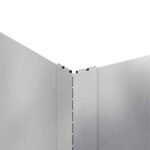 vidaXL Obrubník trávnika 4 ks 100 x 100 x 35 cm Oceľ Strieborná – Obrázok 6