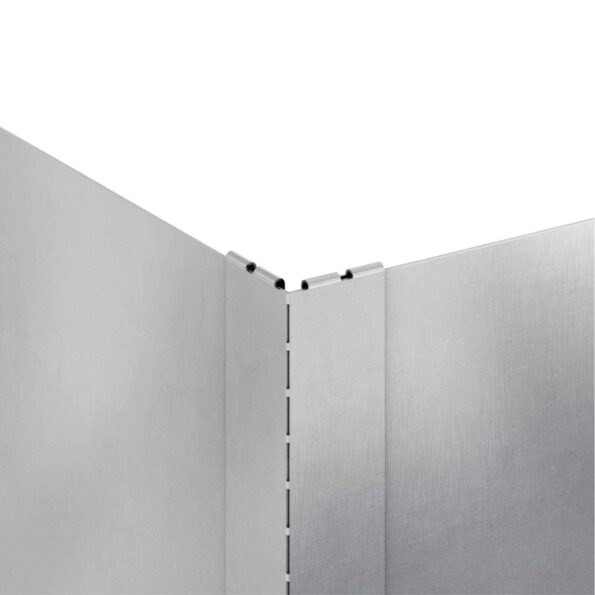 vidaXL Obrubník trávnika 4 ks 100 x 100 x 35 cm Oceľ Strieborná – Obrázok 6