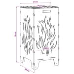 vidaXL Ohnisko Hrdzavý 47 x 38 x 75 cm Poveternostne odolná oceľ – Obrázok 10