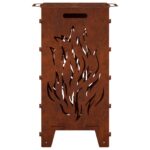 vidaXL Ohnisko Hrdzavý 47 x 38 x 75 cm Poveternostne odolná oceľ – Obrázok 5