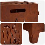 vidaXL Ohnisko Hrdzavý 47 x 38 x 75 cm Poveternostne odolná oceľ – Obrázok 7