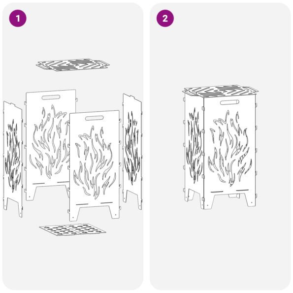 vidaXL Ohnisko Hrdzavý 47 x 38 x 75 cm Poveternostne odolná oceľ – Obrázok 9