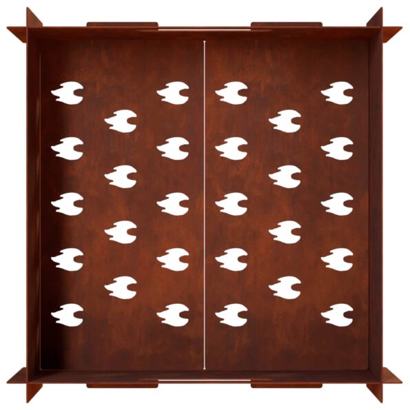 vidaXL Ohnisko Hrdzavý 40 x 40 x 20 cm Poveternostne odolná oceľ – Obrázok 4