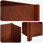vidaXL Ohnisko Hrdzavý 40 x 40 x 20 cm Poveternostne odolná oceľ – Obrázok 5