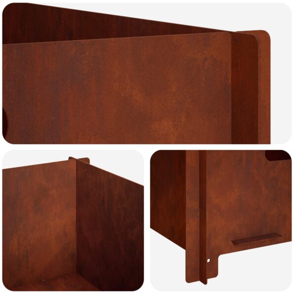vidaXL Ohnisko Hrdzavý 40 x 40 x 20 cm Poveternostne odolná oceľ – Obrázok 5