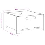 vidaXL Ohnisko Hrdzavý 40 x 40 x 20 cm Poveternostne odolná oceľ – Obrázok 8