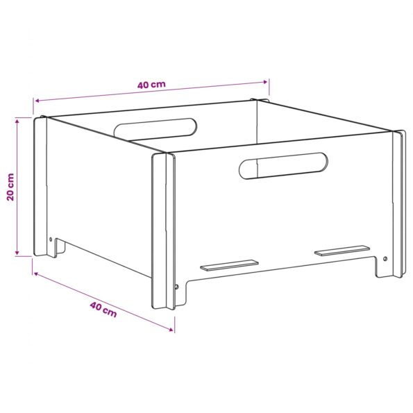 vidaXL Ohnisko Hrdzavý 40 x 40 x 20 cm Poveternostne odolná oceľ – Obrázok 8