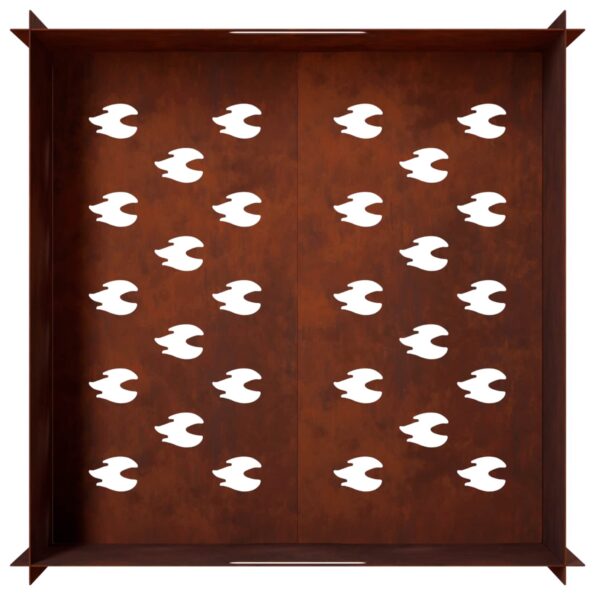 vidaXL Ohnisko Hrdzavý 60 x 60 x 30 cm Poveternostne odolná oceľ – Obrázok 4