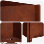 vidaXL Ohnisko Hrdzavý 60 x 60 x 30 cm Poveternostne odolná oceľ – Obrázok 5
