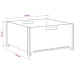 vidaXL Ohnisko Hrdzavý 60 x 60 x 30 cm Poveternostne odolná oceľ – Obrázok 8