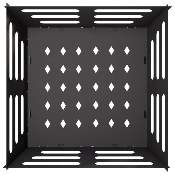 vidaXL Ohnisko Čierna 60 x 60 x 30 cm Oceľ – Obrázok 5