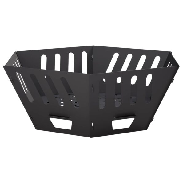 vidaXL Ohnisko Čierna 60 x 60 x 23 cm Oceľ – Obrázok 2