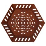vidaXL Ohnisko Hrdzavý 80 x 80 x 28 cm Poveternostne odolná oceľ – Obrázok 4