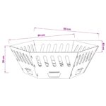 vidaXL Ohnisko Hrdzavý 80 x 80 x 28 cm Poveternostne odolná oceľ – Obrázok 8