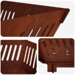 vidaXL Ohnisko Hrdzavý 60 x 60 x 18 cm Poveternostne odolná oceľ – Obrázok 5