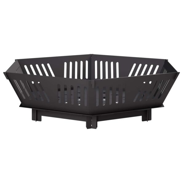 vidaXL Ohnisko Čierna 80 x 80 x 23 cm Oceľ – Obrázok 2