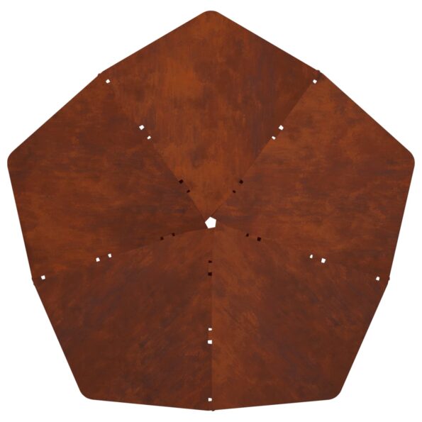 vidaXL Ohnisko Hrdzavý 53 x 53 x 18,5 cm Poveternostne odolná oceľ – Obrázok 4