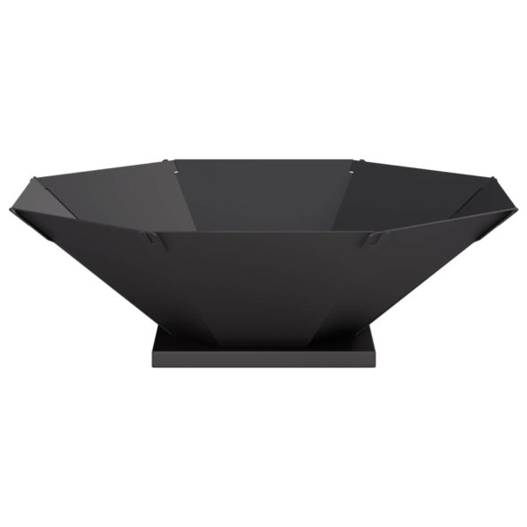 vidaXL Ohnisko Čierna 50 x 50 x 15,5 cm Oceľ – Obrázok 2